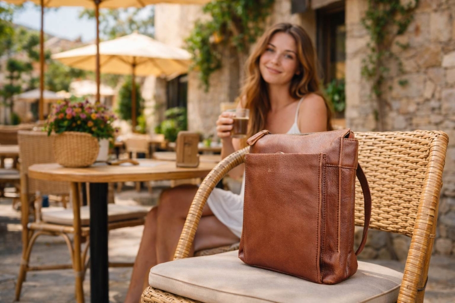 POCKET BACKPACK BURNED COGNAC